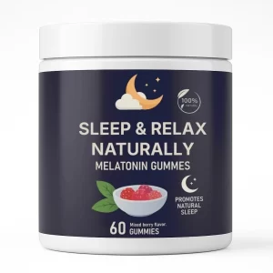 Melatonin Sleep Gummies 60 Mixed Berry Gummys Improve Sleeping Soothing Relax